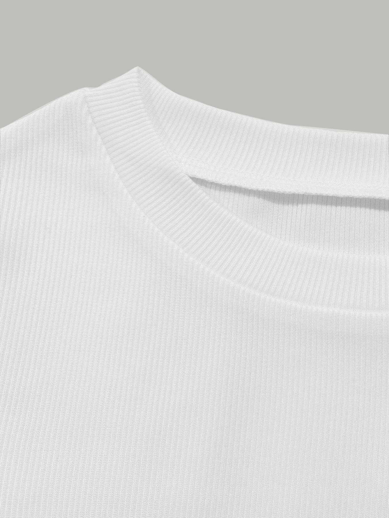 Women's Solid Ruched Ribbed Tee Top & Pocket Cargo Pants Two-piece Set, Street Fashion Casual Short Sleeve T-shirt & Elastic Waist Trousers for Daily Wear, Ladies Two-piece Outfits for All Seasons Womenswear