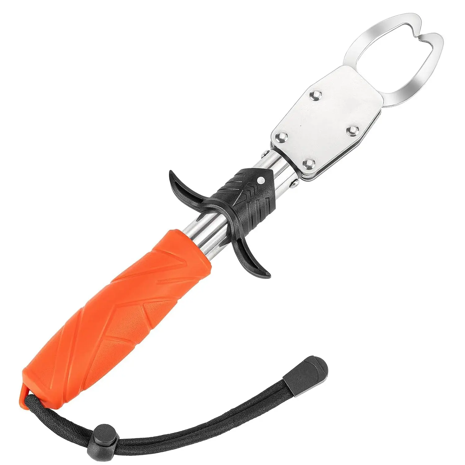 9'' Lip Grip Fishing Tool, Corrosion-Resistant Grabber for Anglers with Trigger Action, Adjustable Wrist Straps, and Non-Slip Handle, 33 lbs Capacity, A: 9'' Lip Grip, Stainless Steel, Fish Landing, Accessories, Fish Landings