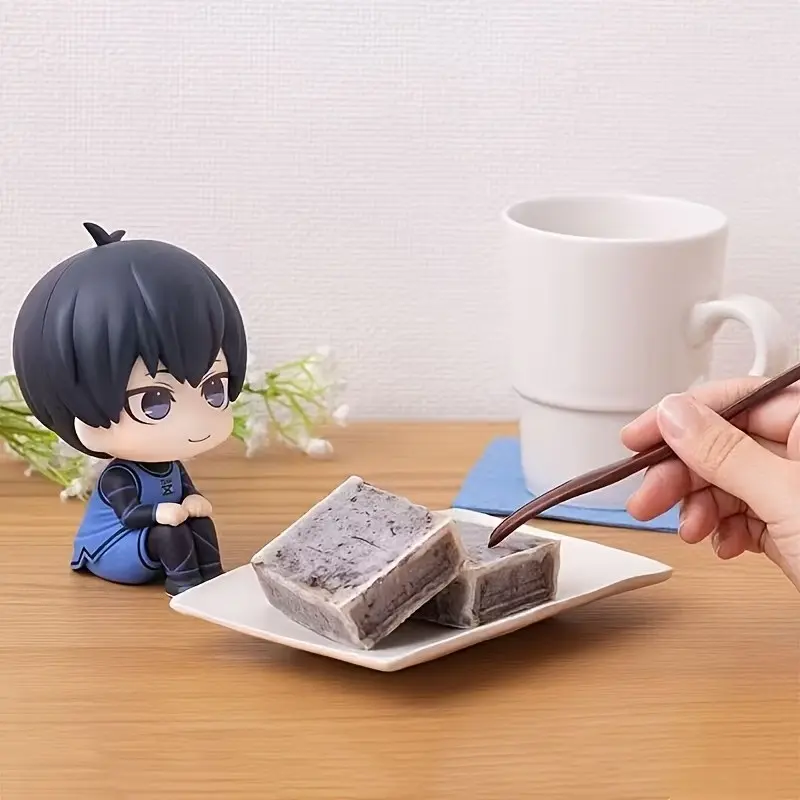 Blue Anime Character PVC Figurine, Charming Big Head Design, Desktop Decor Figures & Car Decor, Collectible Figure Decor, Ideal for Anime Enthusiasts, Perfect Gift for Holidays