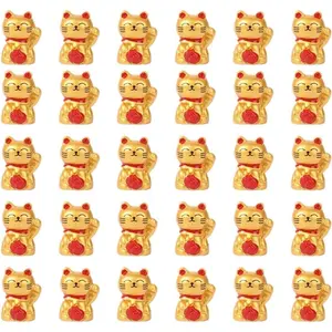 Mini Cat Figurines, Mini Animals Figures, 30 Pcs Cute Tiny Resin Animals Figurines for Home and Office Decor, Mini Resin Cats for DIY Crafts, Fairy Gardens, Cake Topper, Birthday Gift