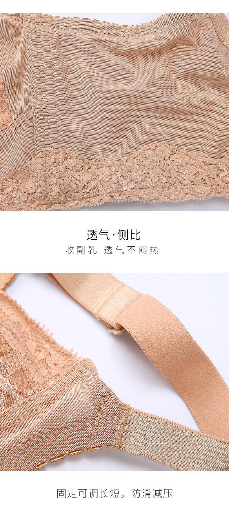 Classic wireless, non-padded, lightweight full-cup bra, plus size, specially designed to enhance and minimize large busts, prevent outward expansion