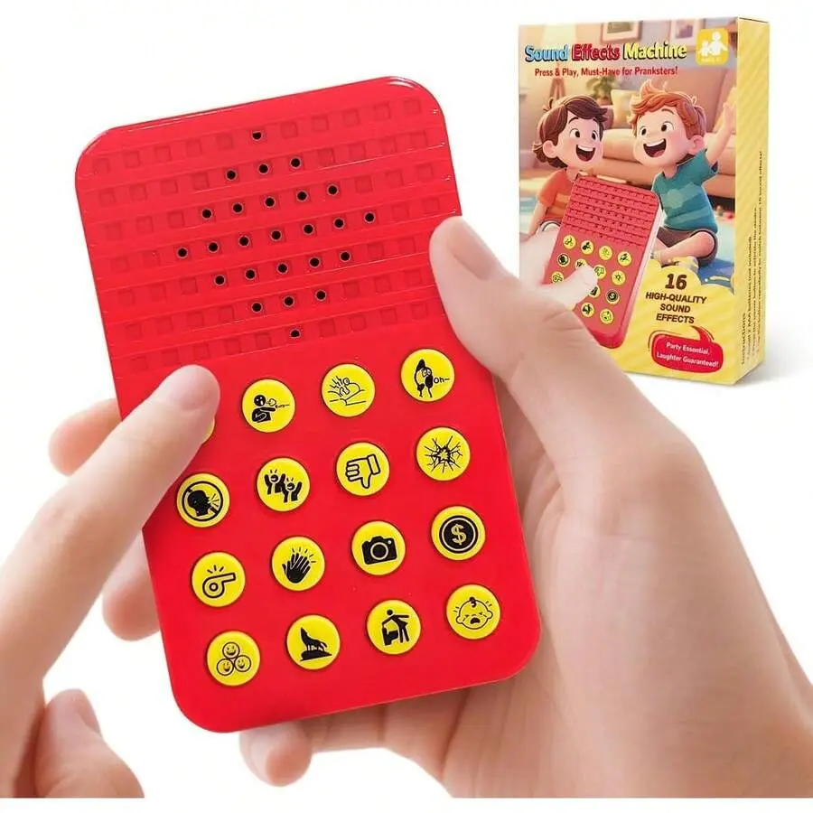 Funny Prank Sound Effect Machine, 16 Hilarious Sound Effects, Volume Adjustable Electronic Toy, Novelty Practical Joke Game Toy, Ideal Easter Birthday Family Party Gift, Kids Prank Toy For Boys Girls Ages 3+