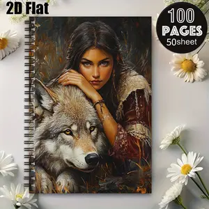 1pc Spiral Coil Notebook 5.7x8.26 inch, High-Quality Lined Pages, Durable Binding, Perfect for Camping Journal, Travel Diary, Outdoor Adventure Log, Ideal Gift for Hikers & Nature Lovers on Thanksgiving, Christmas, Birthday [2D] Flat