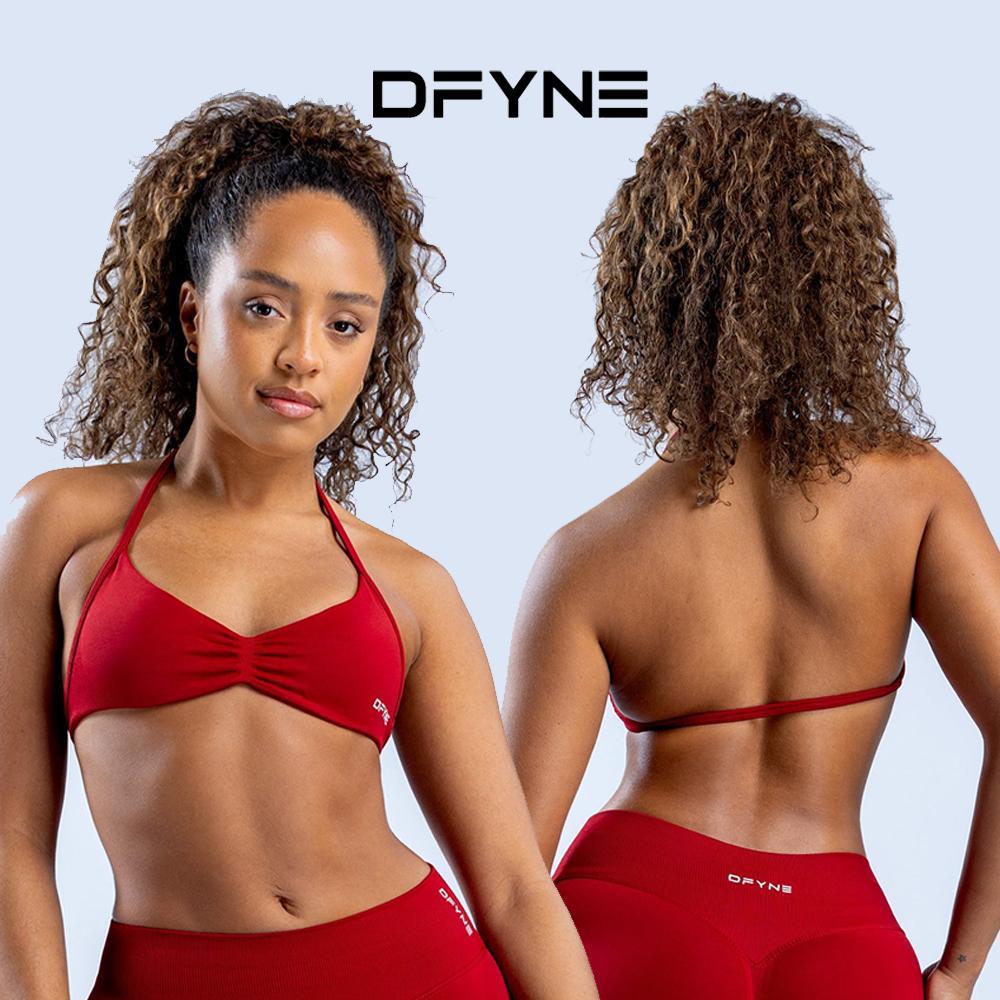 DFYNE Impact Sports Set  Seamless Sculpt Fit with Strappy Back, High-Waisted Bottoms & Ultra-Flattering Activewear Look Workout Running Clothes Workout Ribbed Sporty Lace Up Sportswear