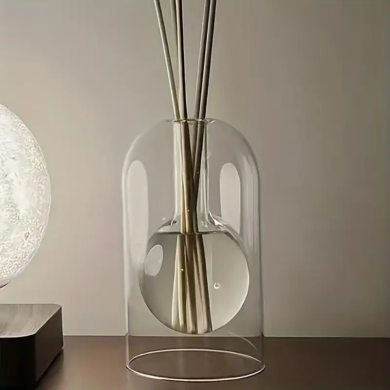 Elegant Clear Glass Aroma Relax Essential Oil Diffuser Bottle, Portable Lightweight Design, Ideal for Home & Car, Perfect Gift for Holidays