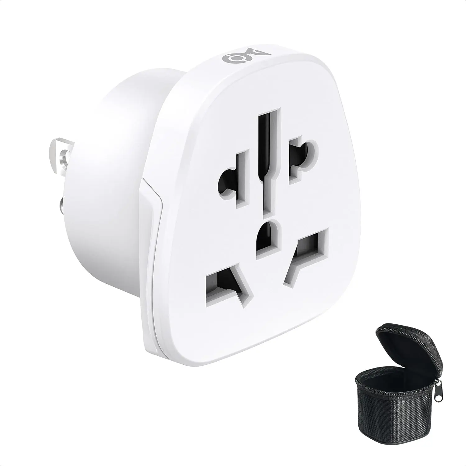 Travel Adapter, World to  Plug Adapter | Works with Type C/G/A/I/N Plugs, UK, Ireland, , ,  to , CE & RoHS, White