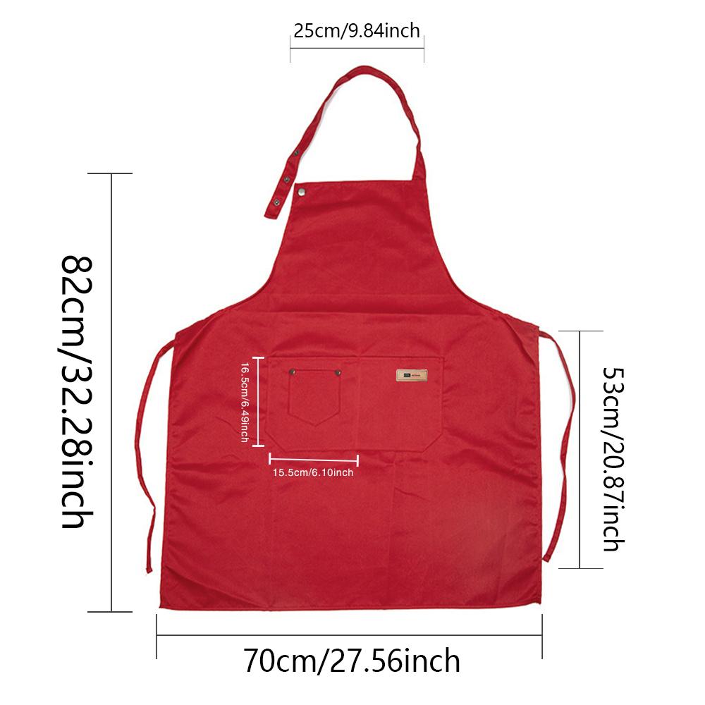 Waterproof Initial Letter Pattern Apron with Pocket, 1 Count Adjustable Shoulder-Strap Professional Apron for Cooking, Gardening, Painting and Baking, Kitchen Cooking Aprons