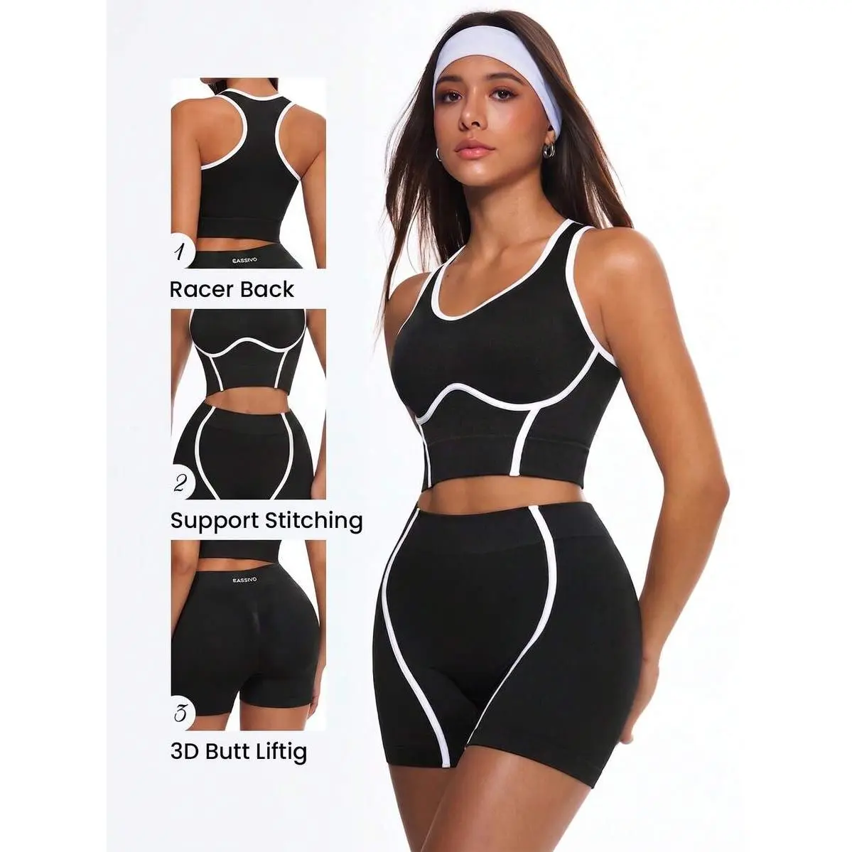 Women's Seamless Elasticity Contrast Color Aerobic Yoga Fitness Sportswear Set,Bra,Leggings,Scrunch,Butt,stylish,activewear,,daily,outfit,,Insulated,Hunting,Camo,mfvim,woman,,athletic,