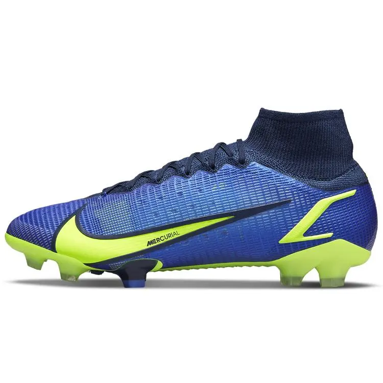 Nike Mercurial Superfly 8 Elite FG Soccer Cleats for Men – Blue, Premium Fit and Traction Verifiable, with credentials and supporting global authentication