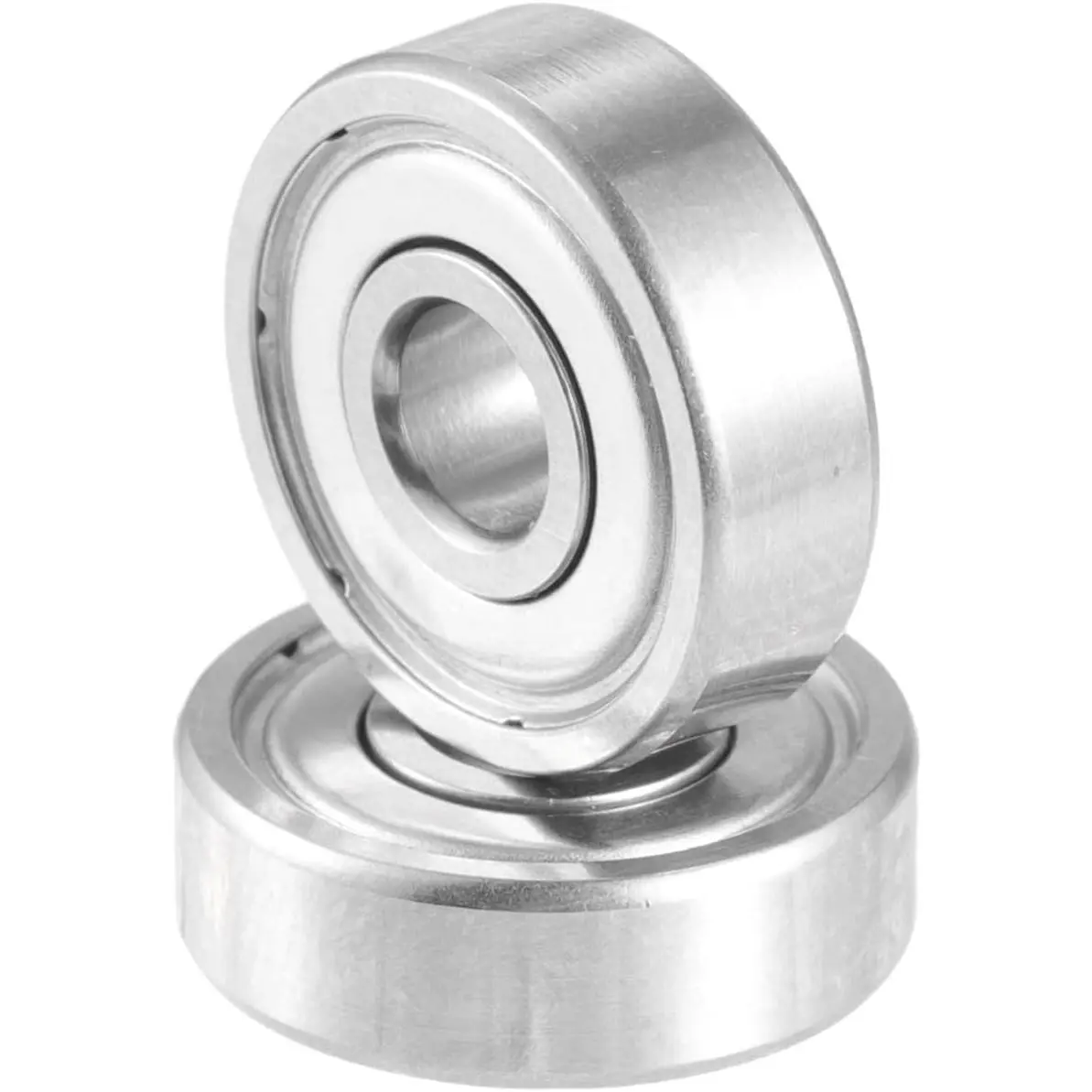 625ZZ Steel Ball Bearings - Double Shielded, Pre-Lubricated, Dustproof Deep Groove Bearings (5x16x5mm Silver Tone) - Pack of 2, Smooth Surfaces for Skateboarding Wheels, Automotive