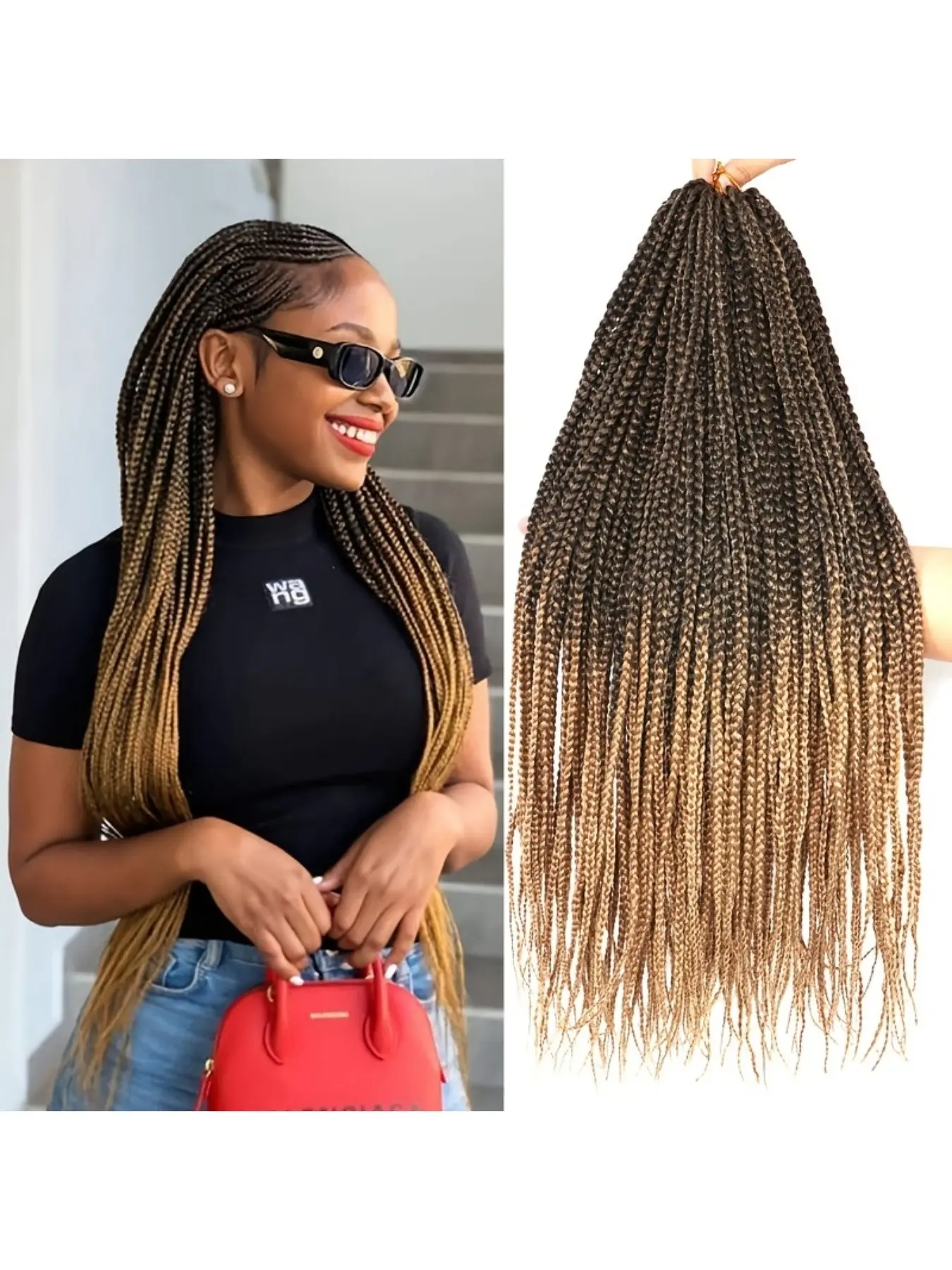 Slim Pre-looped Box Braids (Long Crochet Braids, 60 Strands) Synthetic Braids