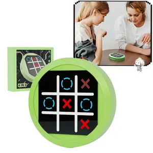 4-in-1 Electronic Tic Tac Toe Game - Handheld Digital Puzzle Toy with Board, Tabletop Game - Portable Travel Brain Teaser Gift - Educational Toy Gift for Kids