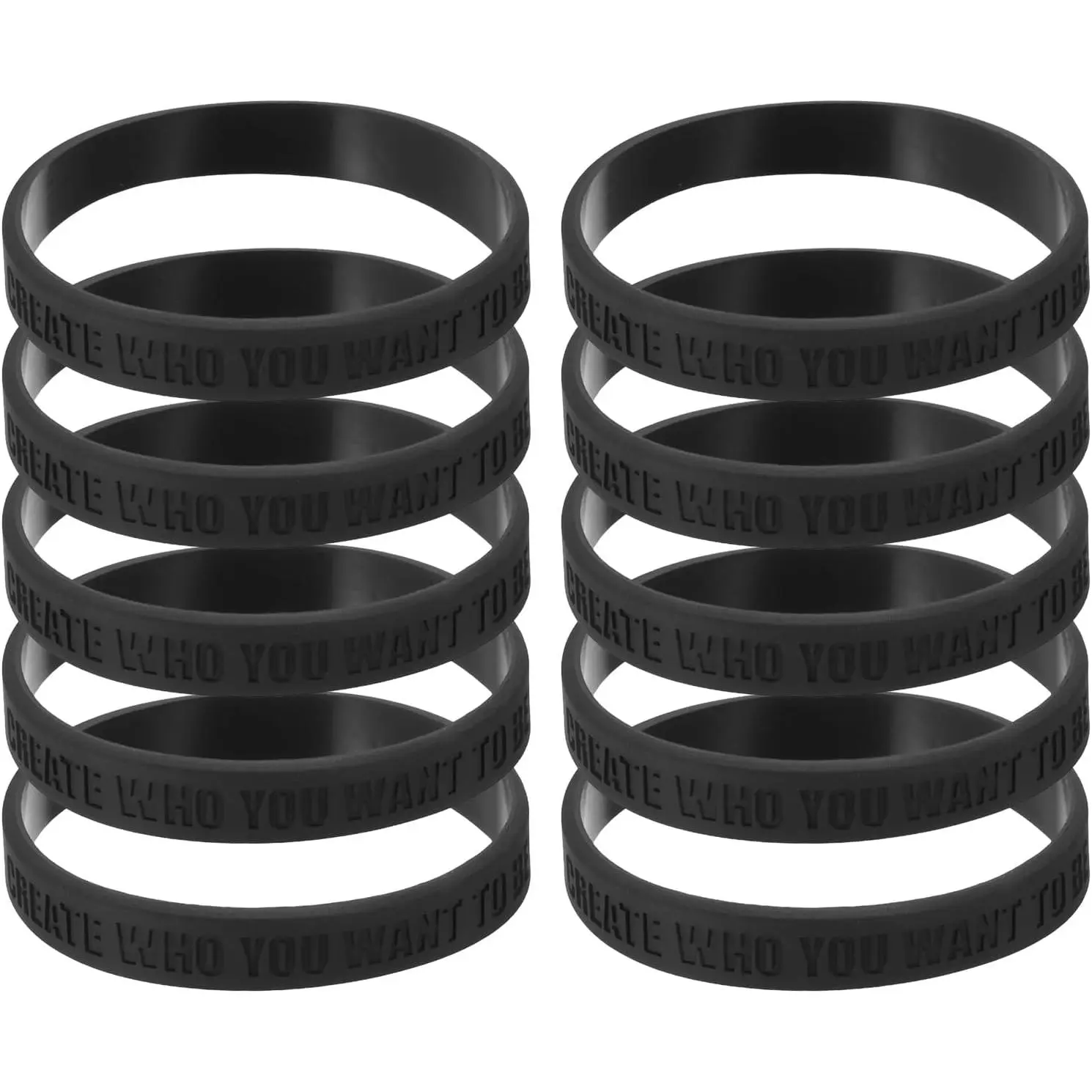 Motivational Wristbands, Personalized Bands with Text  Wristbands Custom Rubber Bracelets for Fitness Workouts Exercise