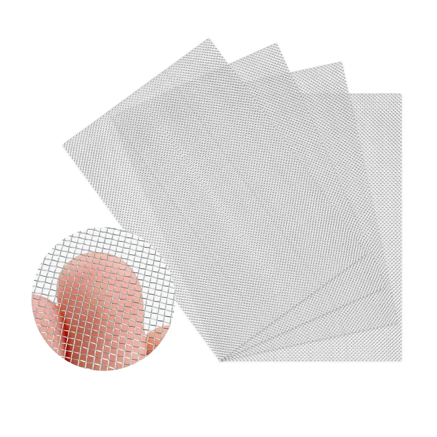 4 Pack 304 Wire Mesh Screen,11.8"X8.2" Heat-Resisting Metal Mesh, 20 Mesh Stainless Steel Mesh,Durable and Rustproof for Ventilation, Filtration, and Pest Filters