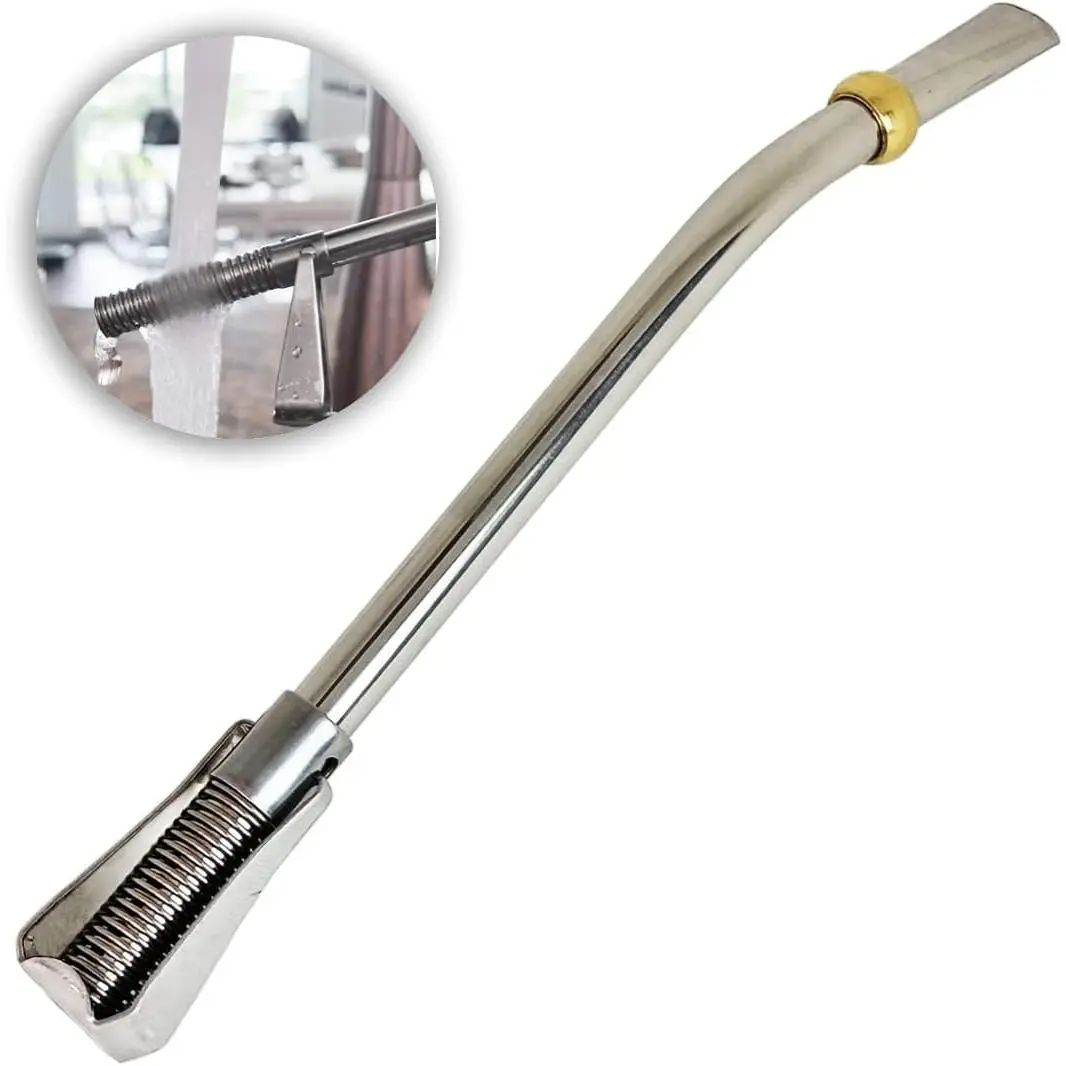 Stainless Steel Yerba Mate Spring Bombilla (Straw) Made In Argentina, with bronze heat difusor. Unique disassembling spring system for easy cleaning.