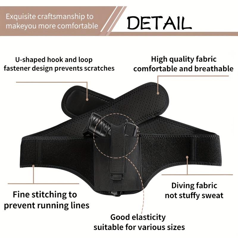 Deep Hidden Carry Belly Band Holster, Breathable Waistband Gun Holsters for Women Men, Comfortable Concealed Carry Belly Band, Right and Left Hand Draw