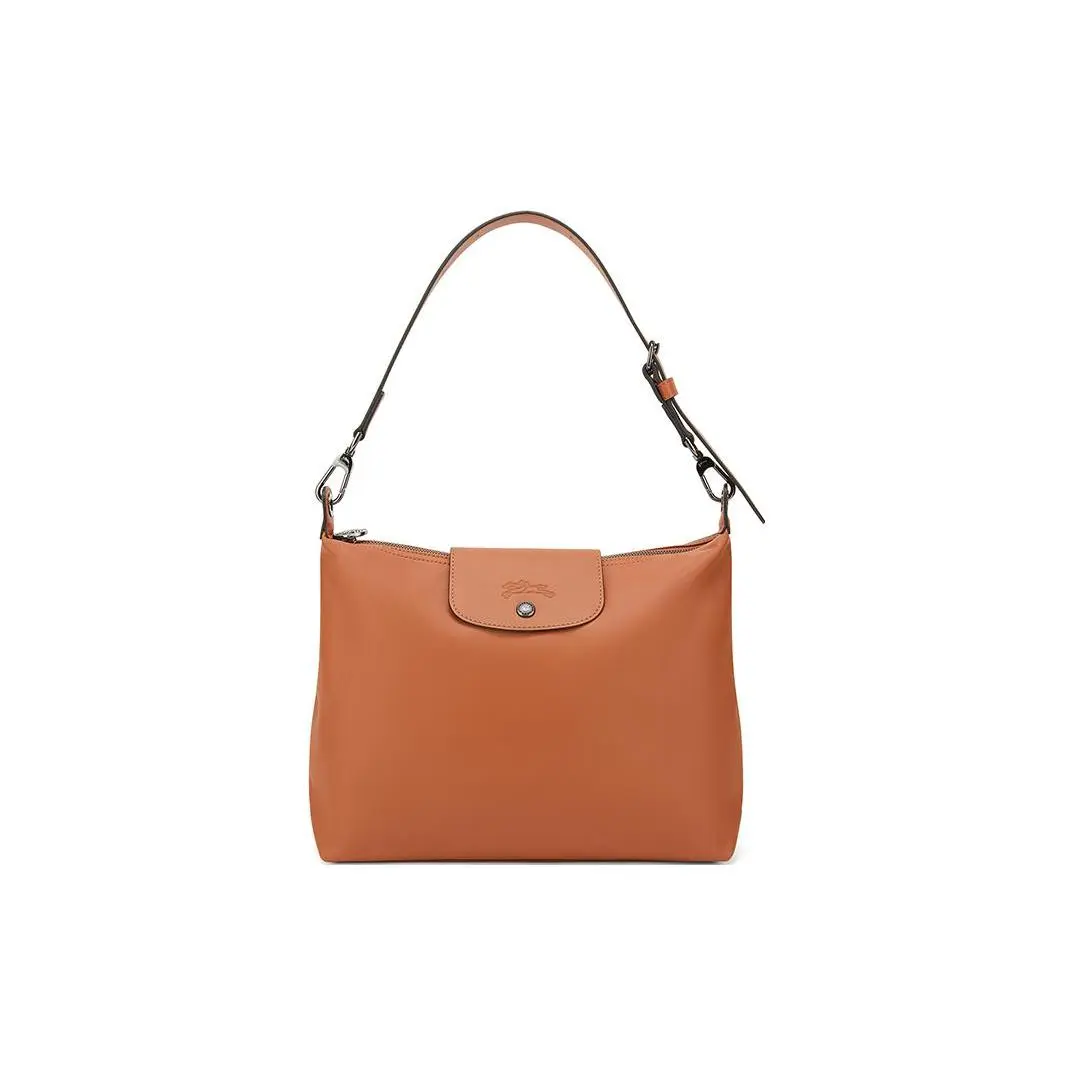 Longchamp Le Pliage Xtra Hobo Bag for Women, Cognac-Colored Leather Crossbody Handbag