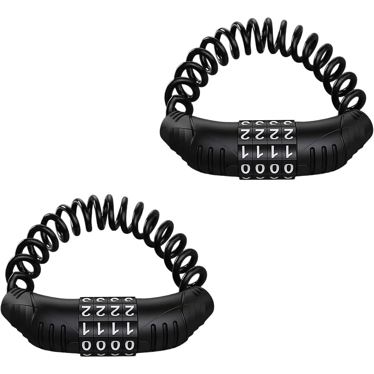 Women's Blouse Accessory 2PCS Retractable Anti-Theft Motorcycle Helmet Cable Lock, 4-Digital Combination Digital Lock for Helmets, Luggage, Compact