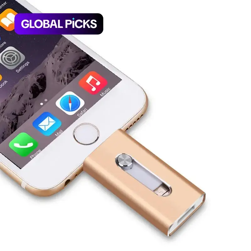 4-in-1 Flash Pen Drive, Portable Memory Stick, Encrypted Thumb Drive, USB Flash Drives, Photo Stick with Micro USB OTG, External Storage for Android Phones and PCs #GLOBAL PICKS