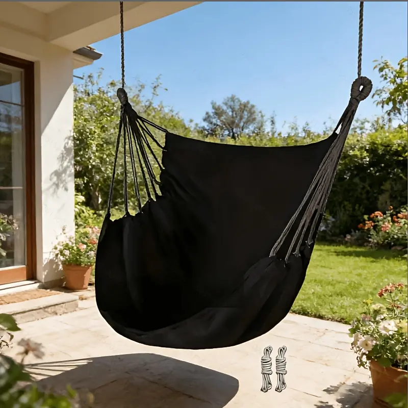 1pc Extra Large and Wide Hanging Chair, Park and Courtyard Hanging Chair, Outdoor Leisure Portable Hammock Rocking Chair, Oversized Dimensions 47.24inch-59.06inch, Perfect for Outdoor Leisure in Courtyards, Woods, and Parks