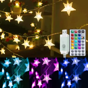 20ft Color Changing  String Lights for Bedroom 40 LEDs,  Twinkle Lights USB , Bunk Bed Lights for  Room Indoor Outdoor with Remote