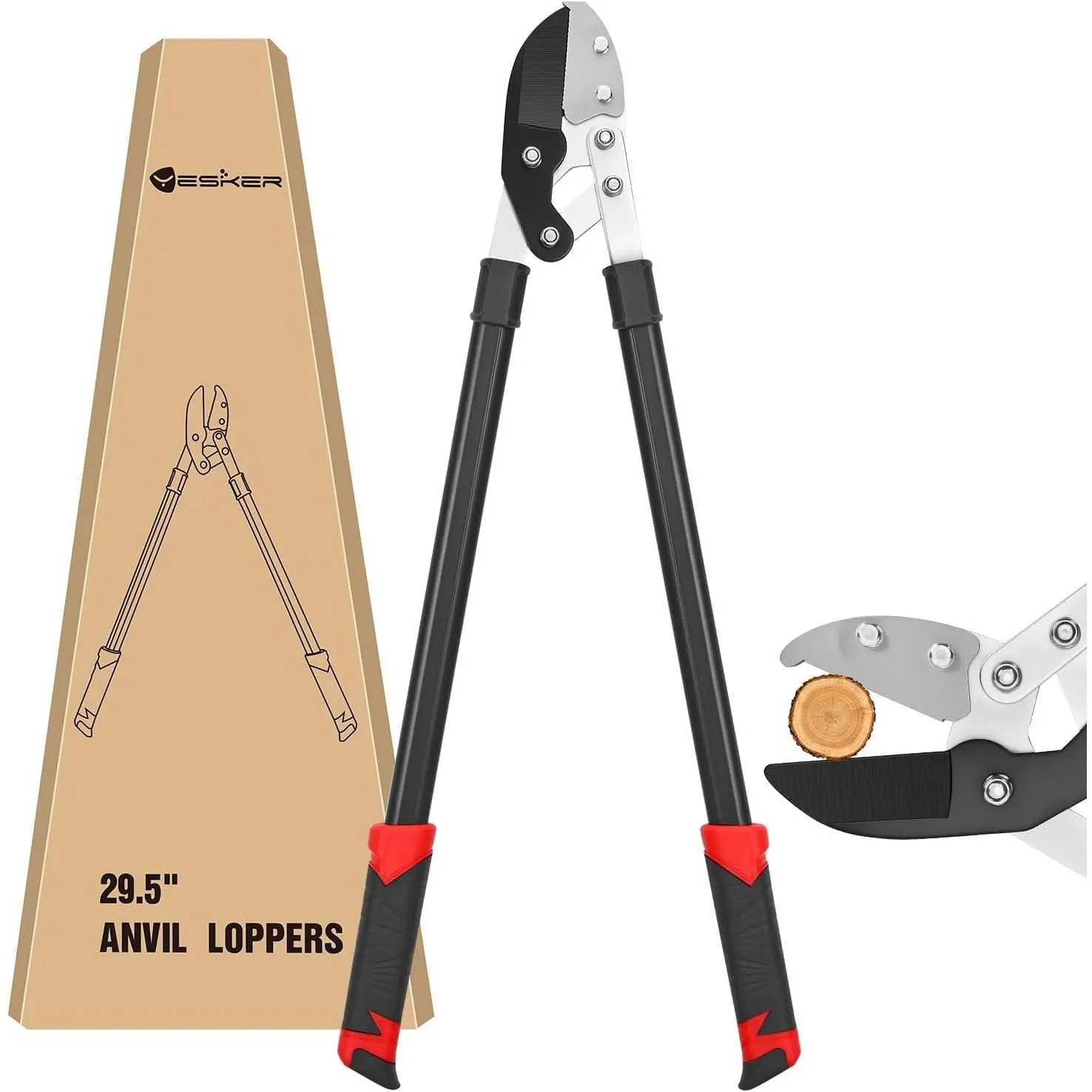 Nilight 29.5-Inch Heavy-Duty Chrome-Aluminium Tree Trimmer Loppers, High Carbon Steel Sharp Anvil Blade, 1.6-Inch Cut Capacity, Ergonomic Comfort Handle, Compound Action Limb Cutter for Garden Maintenance