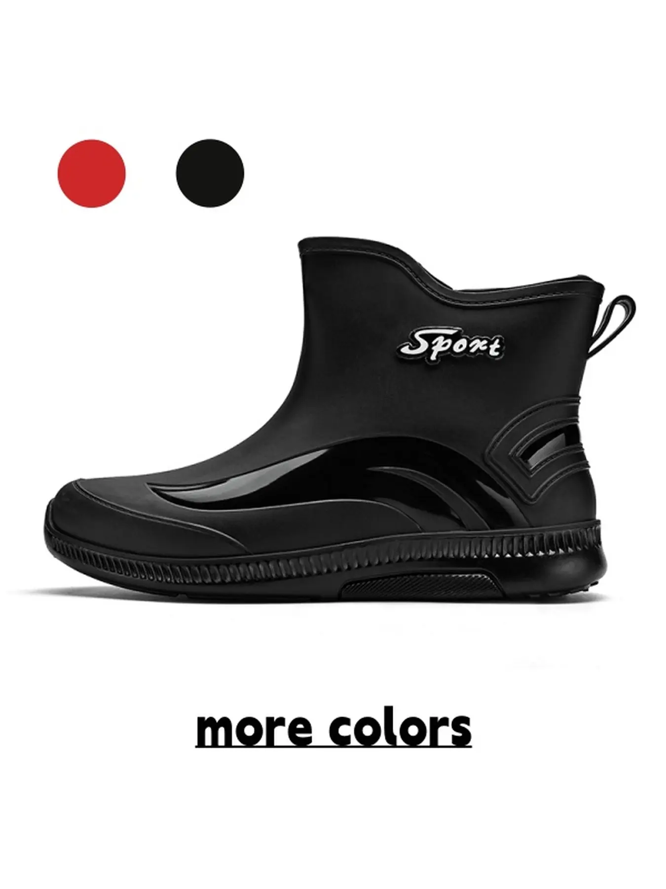 Mens Slip On Outdoor Rain Shoes Impact Resistant Reinforced Toe Bend Resistant Rubber Construction For Yard Work Rainy Stroll