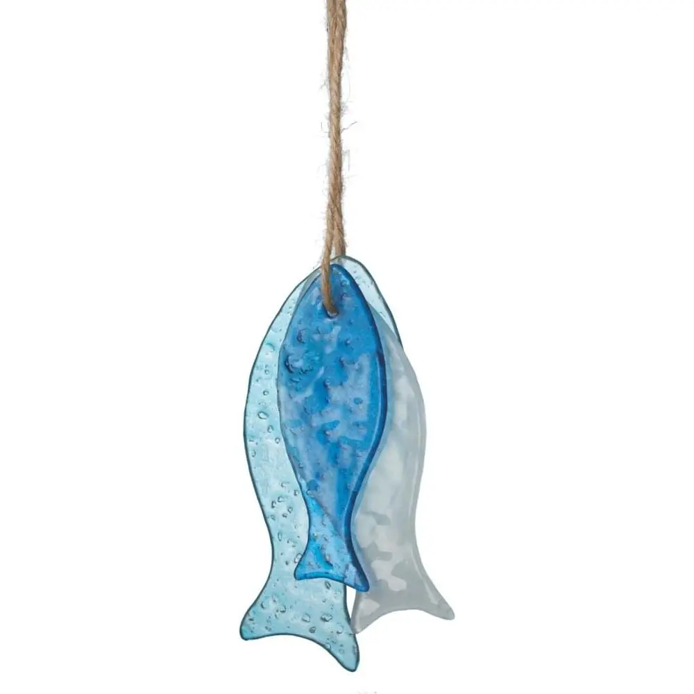 Sea Glass  Fish Ornaments - Set of 3
