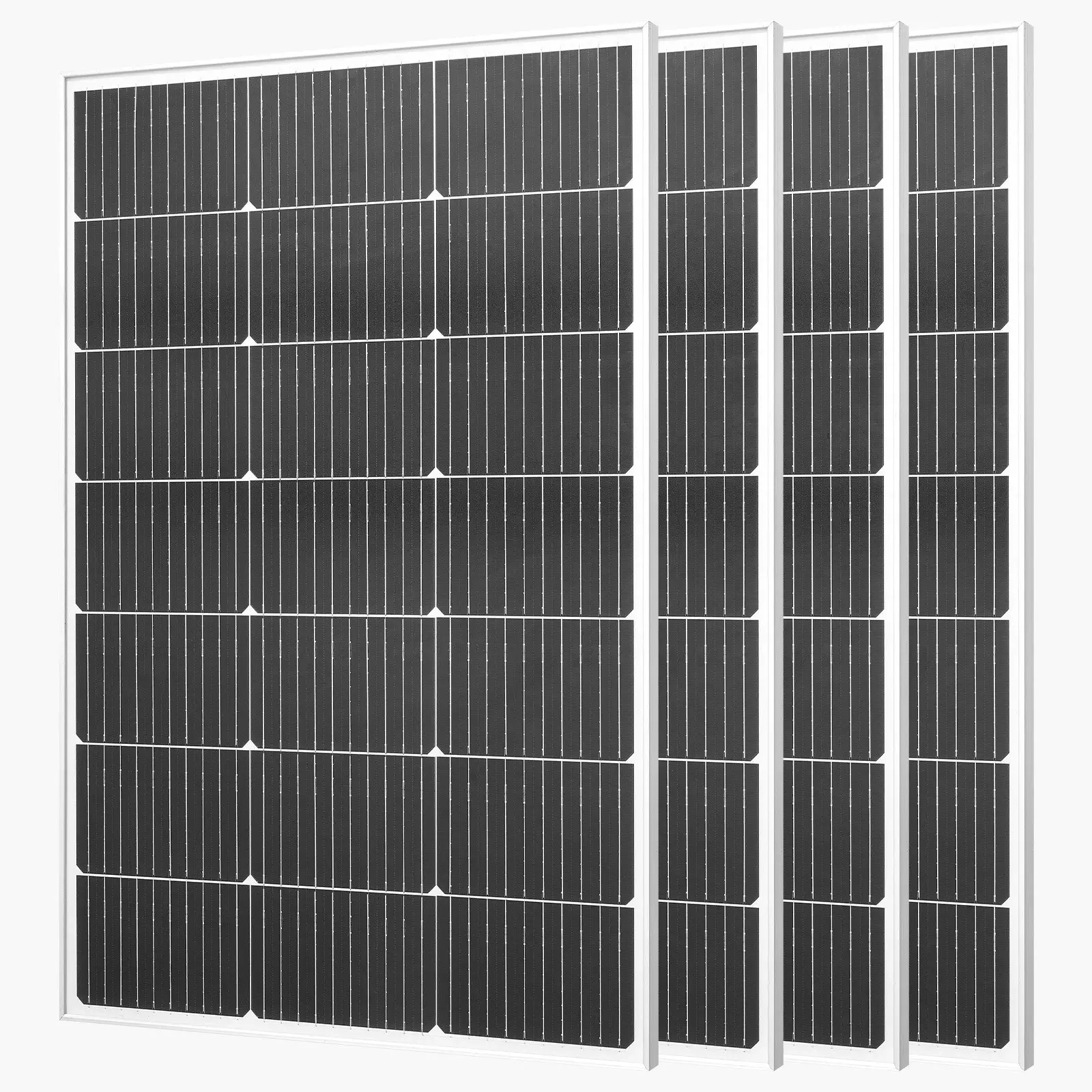 VEVOR 4pcs 4x100W Monocrystalline Solar Panels Kit, 23% High-Efficiency Mono PV Modules, Stable MC4 Output, Easy Connection & Easy Wiring, Aluminum Frame, IP65 Waterproof, 35.2x22.8x1.2 Inch, 41.4 Lbs for Boat, Off-Grid Use