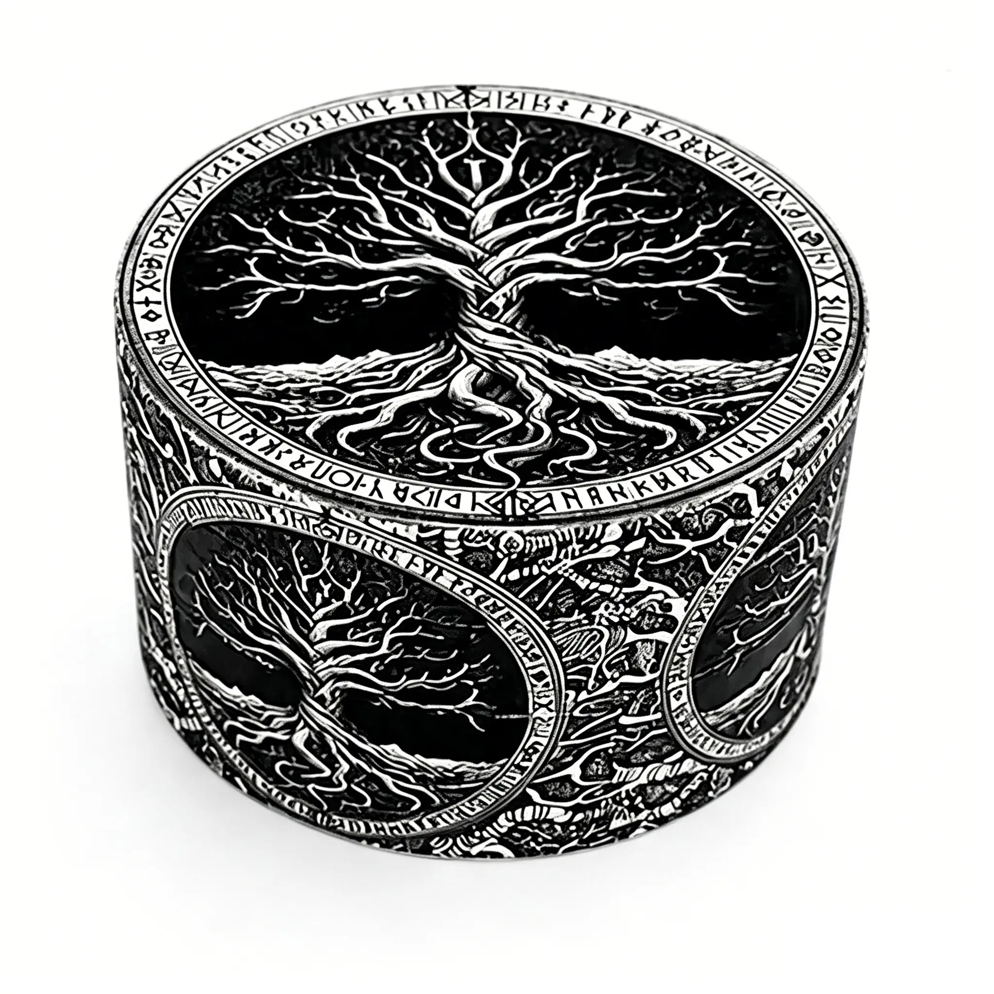 Silver Color Life Tree Pattern Metal Grinder, Portable Four-Compartment Grinder, Multi-Functional Zinc Alloy Cigarette Crusher, Perfect Birthday Gift, Durable