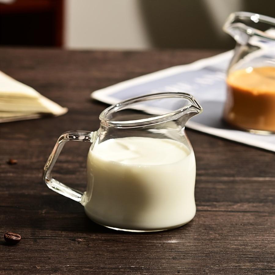 Mini Glass Creamer with Spout - Versatile Serving Sauce and Honey Jug, Stylish Coffee Cup for Dining, Kitchen & Home Use, Ideal for Milk & Syrups