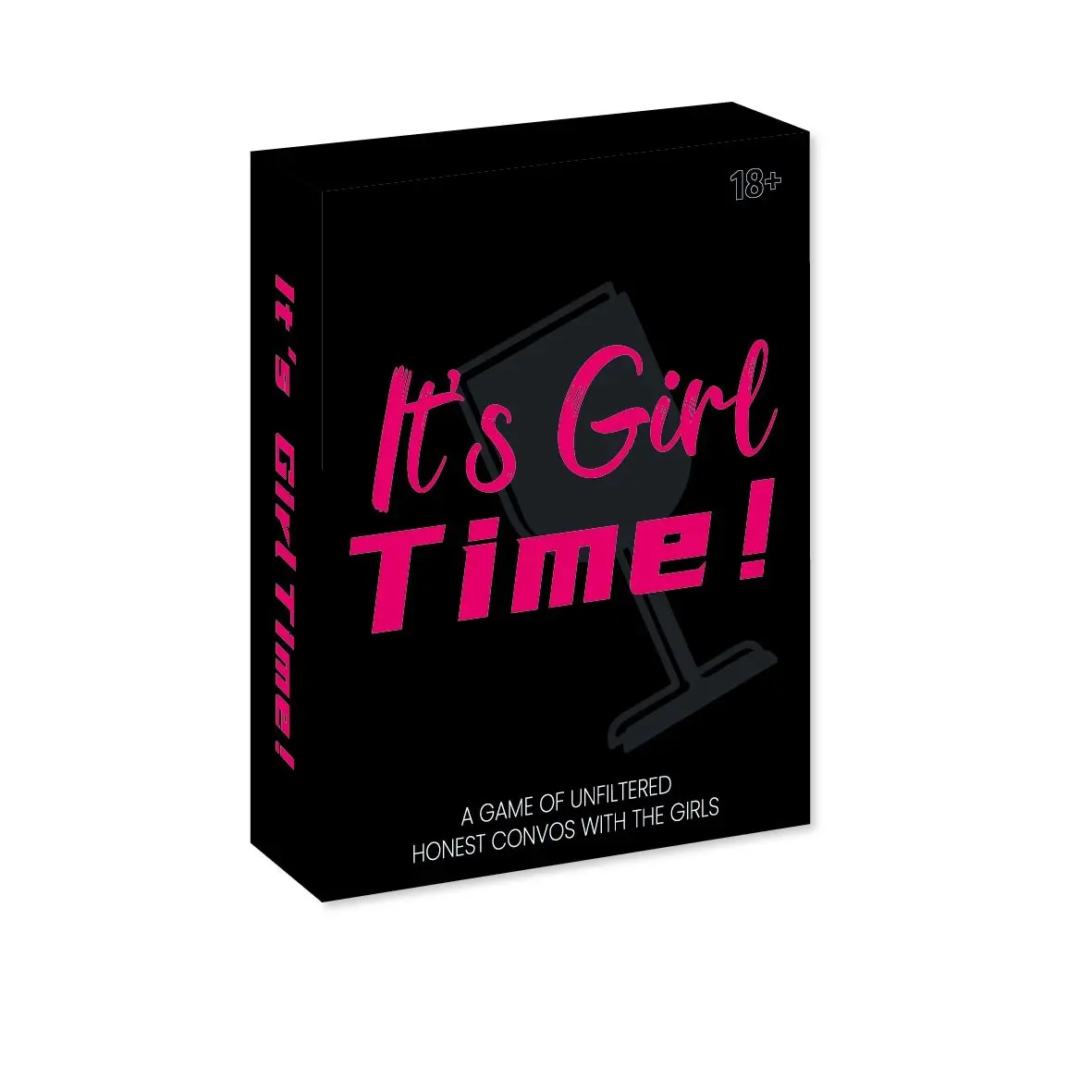 It's Girl Time Conversation Cards Game, 18+ Adult Girls Night Party Table Game Question Card Deck, Unfiltered Honest Talk Game for Bachelorette Sleepover