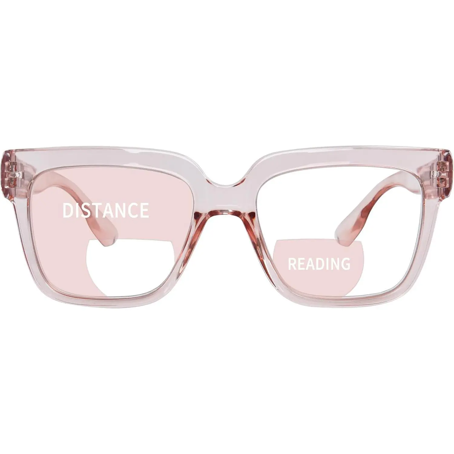 Bifocal Reading Glasses for Women Men Oversized Classic Bi-focal Readers Designer Clear Top
