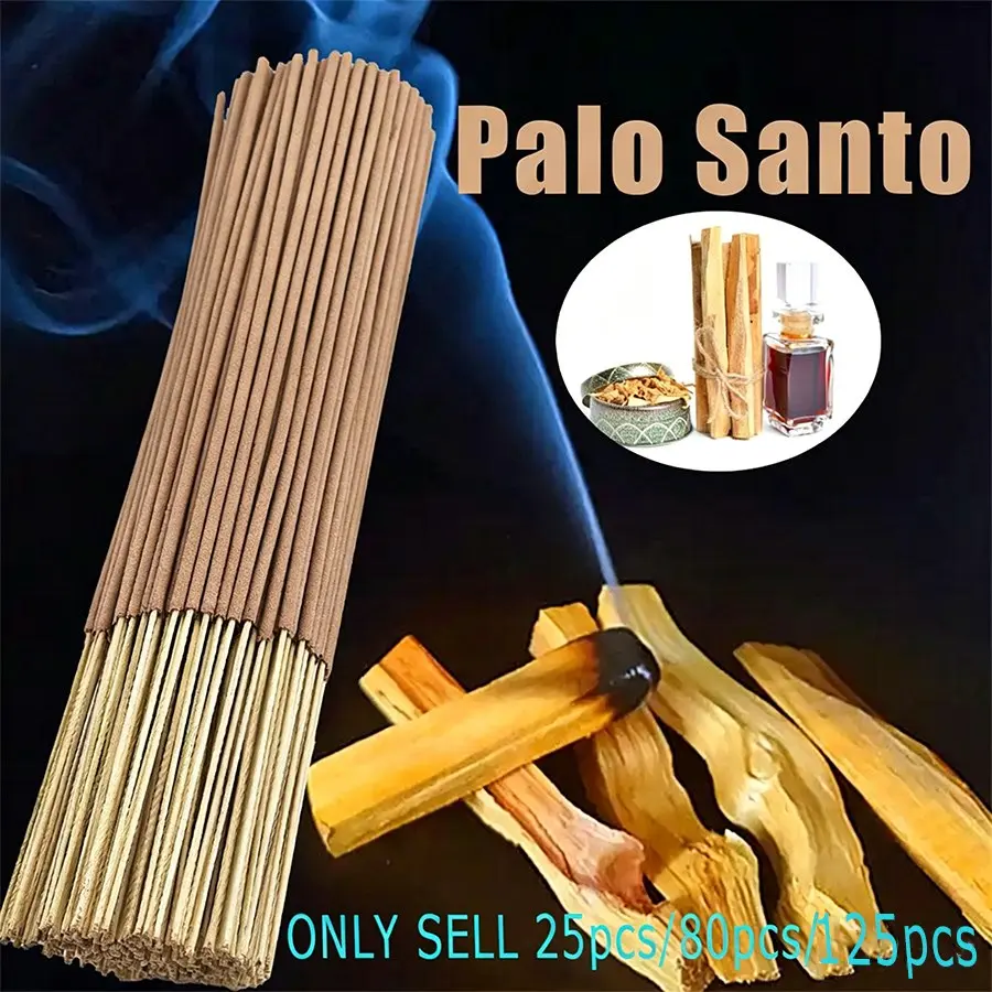 Palo Santo Incense Sticks, 80 Natural Fragrance, Clean Burn Without Charcoal Smoke, Recycled Flowers, Sweet Woody Scent, Citrus Finish, Woody Aromatic Scent, Aroma, Scented Home Fragrance, Aroma Blend Scented, Room Fragrance, Home Fragrance Products