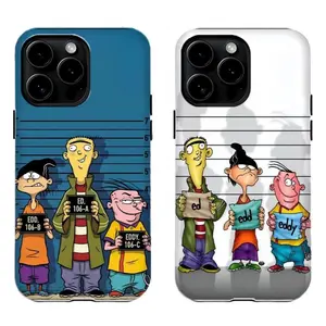Ed, Edd n Eddy 90s Retro Cartoon Phone Case Nostalgic Childhood Memories Protective Cover Designed for iPhone 11-17 Pro Max/Plus & Samsung Galaxy S23-S25