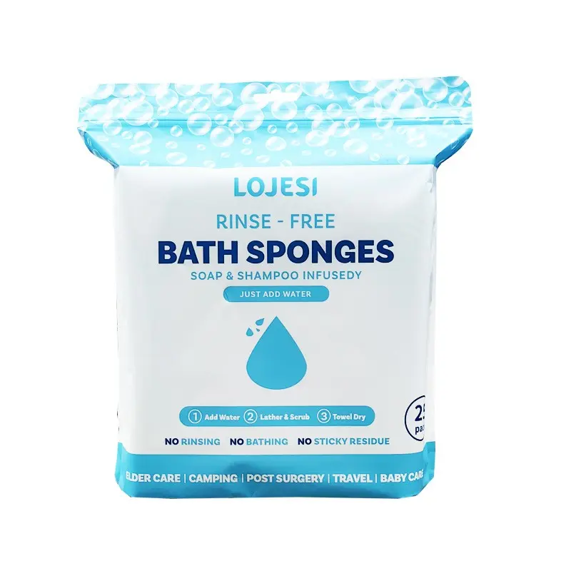 One-Use No-Rinse Shower Wipes Pack, Compact, Portable, Quick-Cleaning Hygiene Ideal Choice, Suitable for Travel & Camping, Total Coverage Wet Wipes