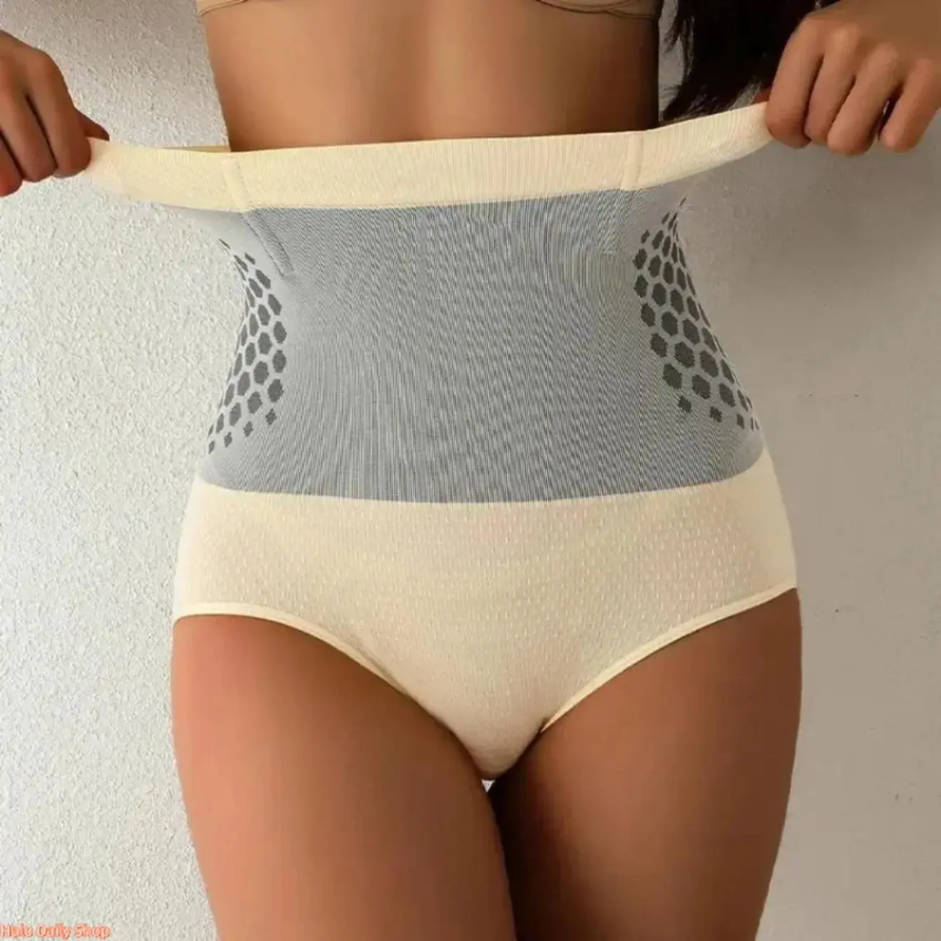 High-Waist Spandex-Cotton-Nylon Shapewear Panties, Compression Abdomen Control, Hip Control, Smooth Fit