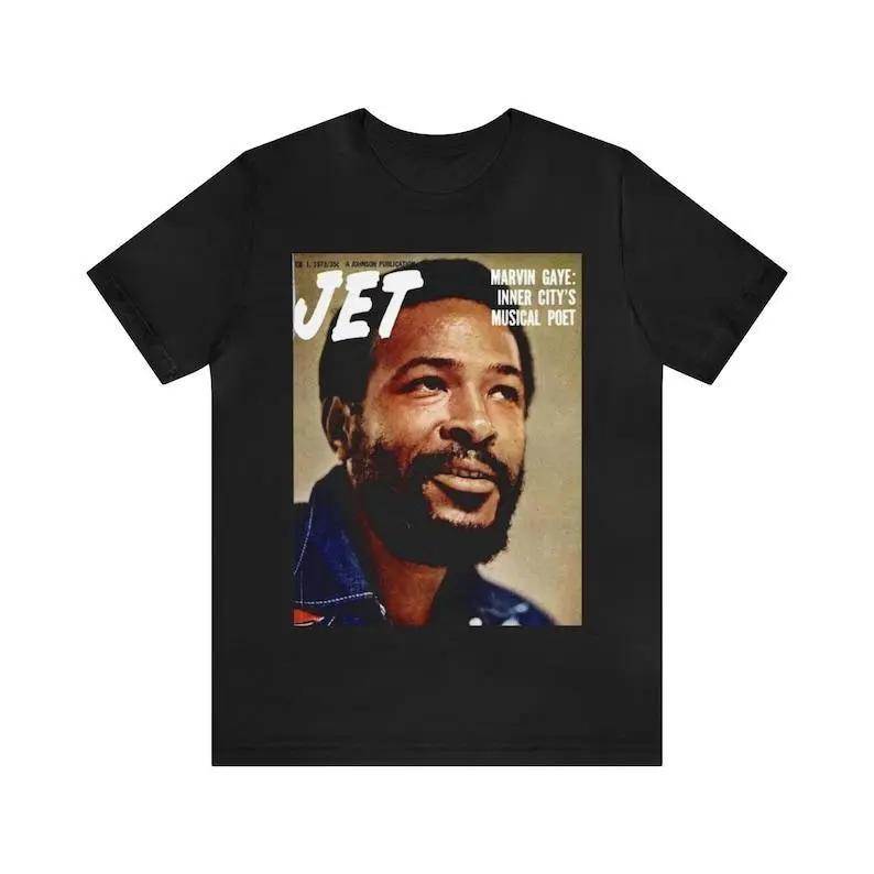 Marvin Gaye Abstract Graphic T-Shirt, Unisex Casual Loose Fit 100% Cotton Tops, Smooth Seamless Short Sleeve Round Neck Design, Shortsleeve, Gift For Boyfriend, Print, Fashion