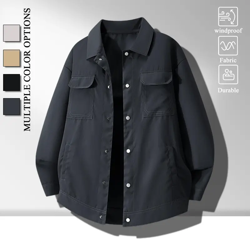 Men Lightweight Windproof Hooded Jacket, Adjustable Drawstring Hood Zip Up Outerwear, Contrast Color Side Panel Rib Cuffs Loose Casual Coat for Outdoor Jogging Daily Streetwear