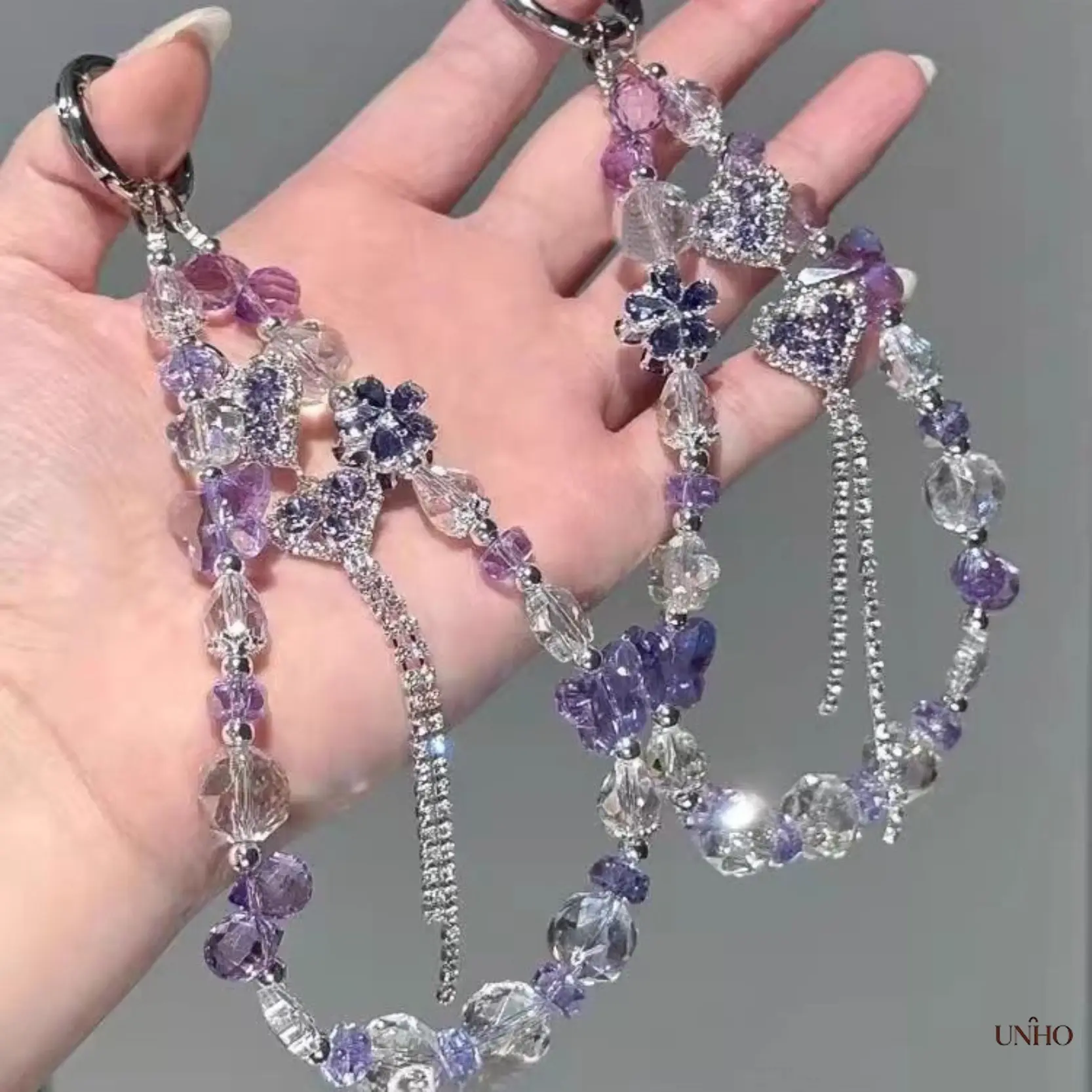 Sparkling Purple Heart Tassel Phone Charm - Cute Digital Accessories, Premium Texture Bag Accessory for Handbags, CCD Cameras, Birthday & Happy Birthday Gifting, Cute Accessories