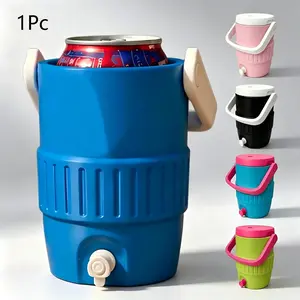 3D Printed Dual-Layer Insulated Can Cooler, Retro Portable Cup Holder, Lightweight Cup Sleeve for Camping and Outdoor Activities
