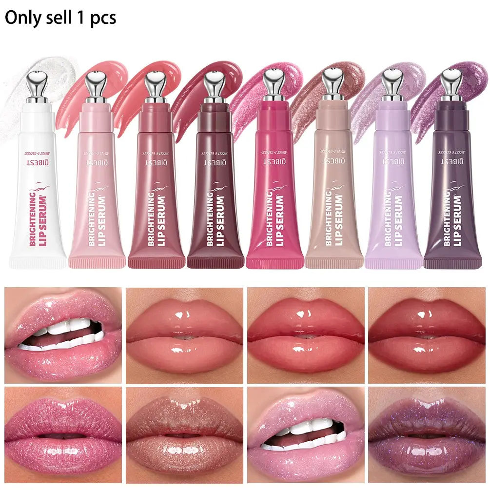 Mirror Jelly Hydrating Radiant Lip Plumping Gloss, Glossy Moisturizing Colorful Plump Finish, Long Lasting Lipgloss, Vitamin E Enriched Lip Care, Ideal for Dry Cracked Lips