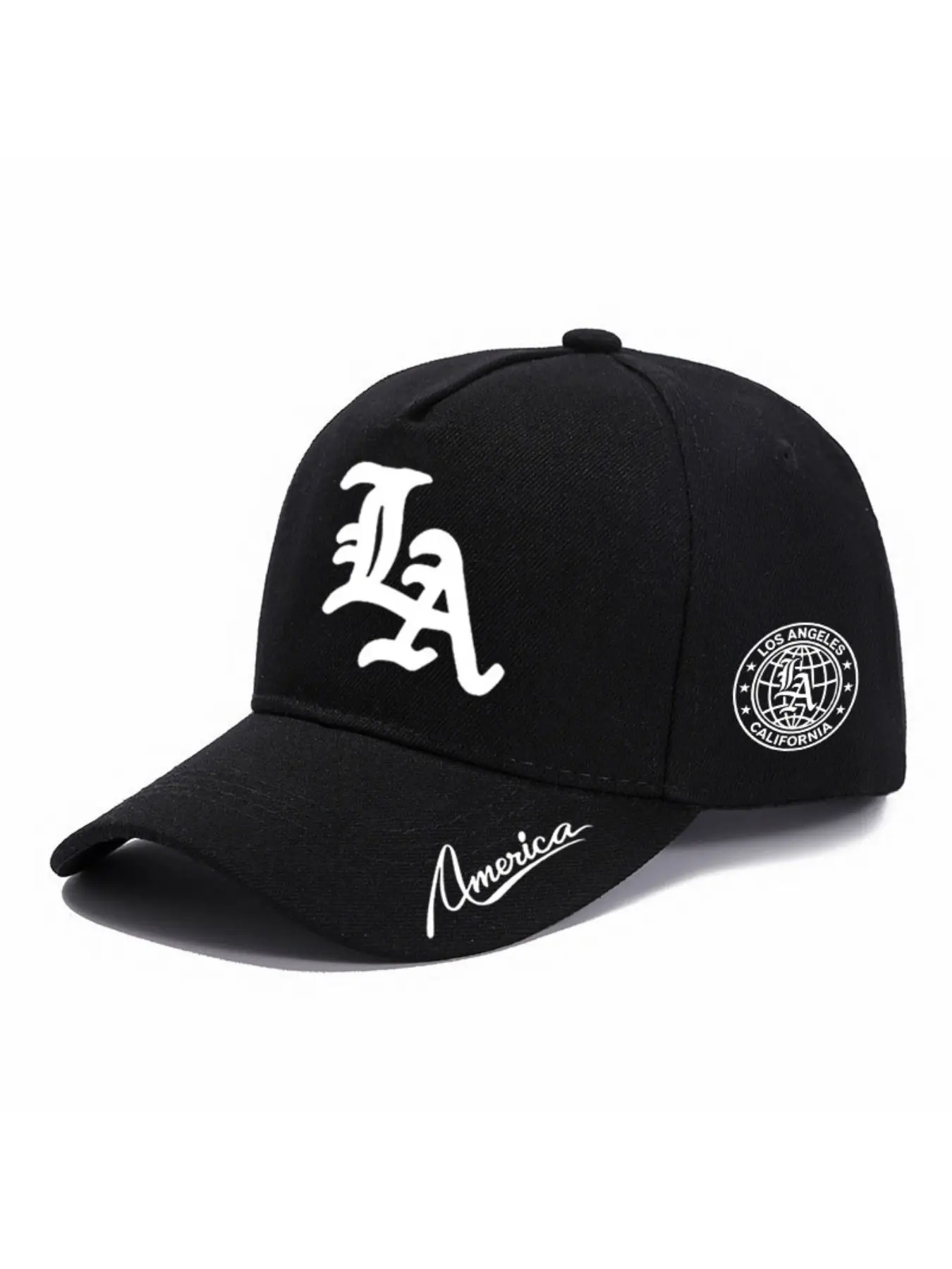 La Letter Pattern Print Baseball Hat, Adjustable Street Fashion Cap, Unisex Floral Design, All-Season Daily Wear & Gift