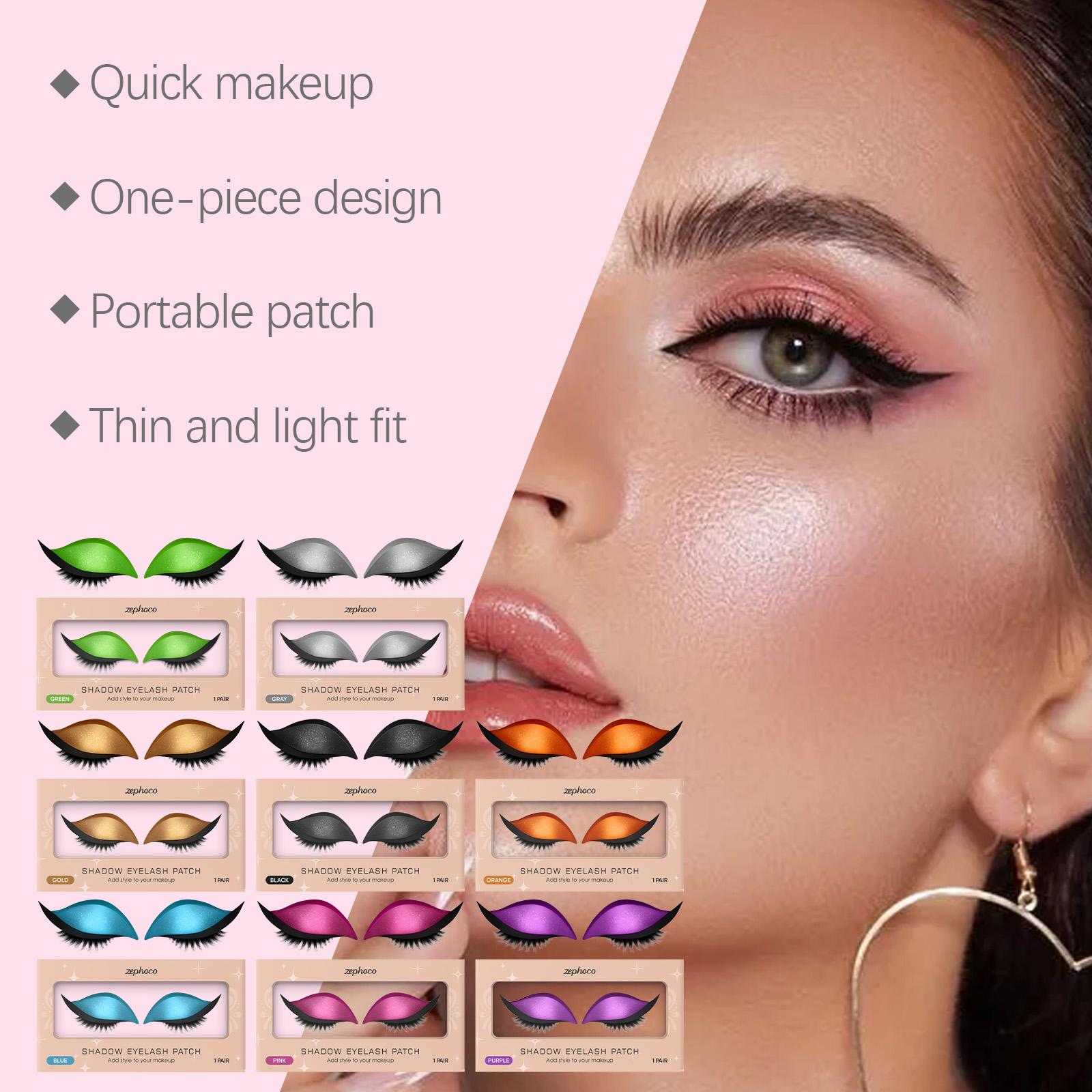zephoco Women's Eyeshadow Eyelash Stickers Portable Eye Makeup Stickers for Lazy People