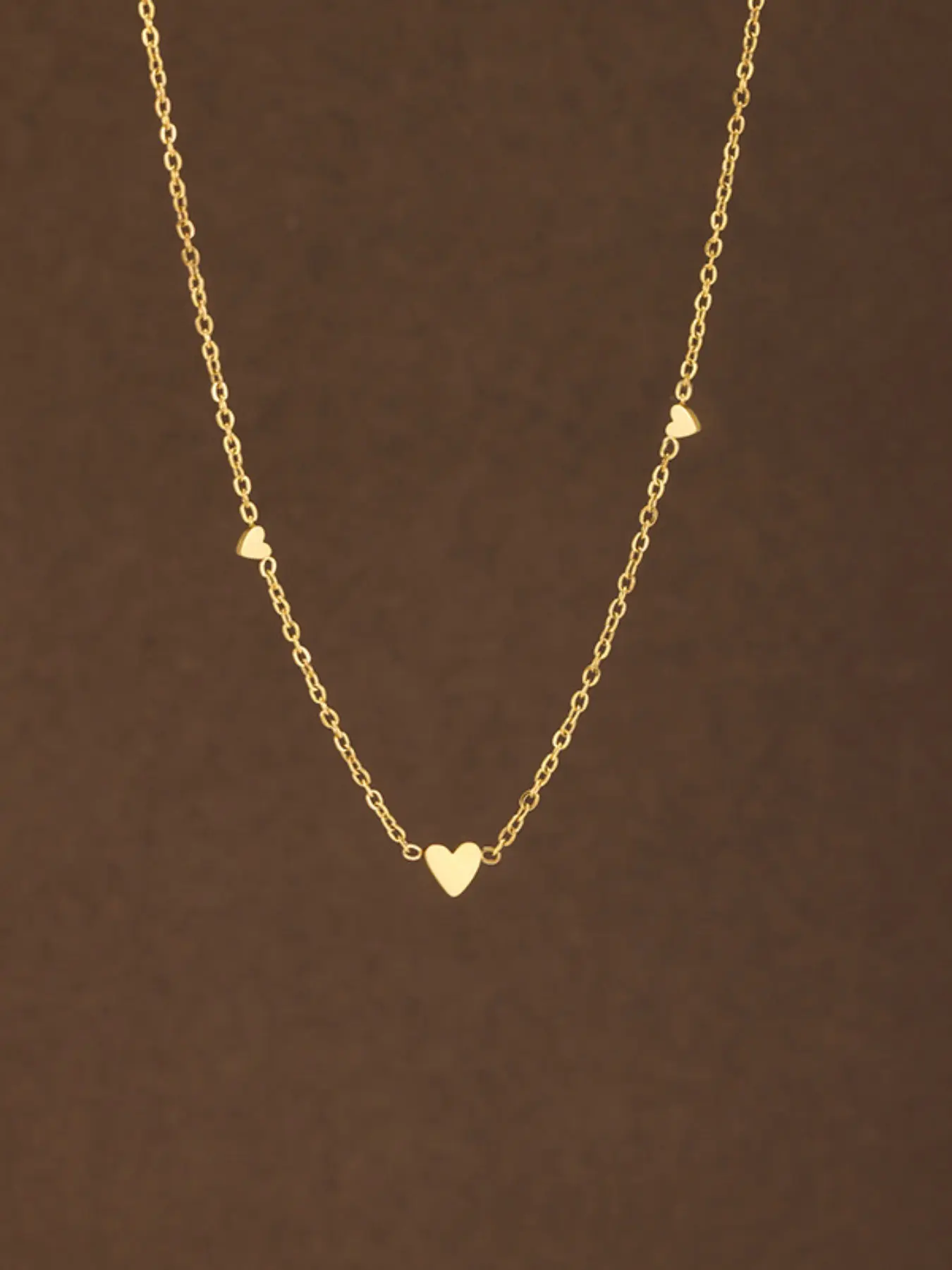 Dainty Triple Heart Necklace for Women, Minimalist Tiny Love Heart Pendant Choker, Delicate Thin Chain Necklace, Trendy Everyday Wear Jewelry, Cute Valentine Birthday Anniversary Gift for Her, Stackable Simple Elegant Necklaces
