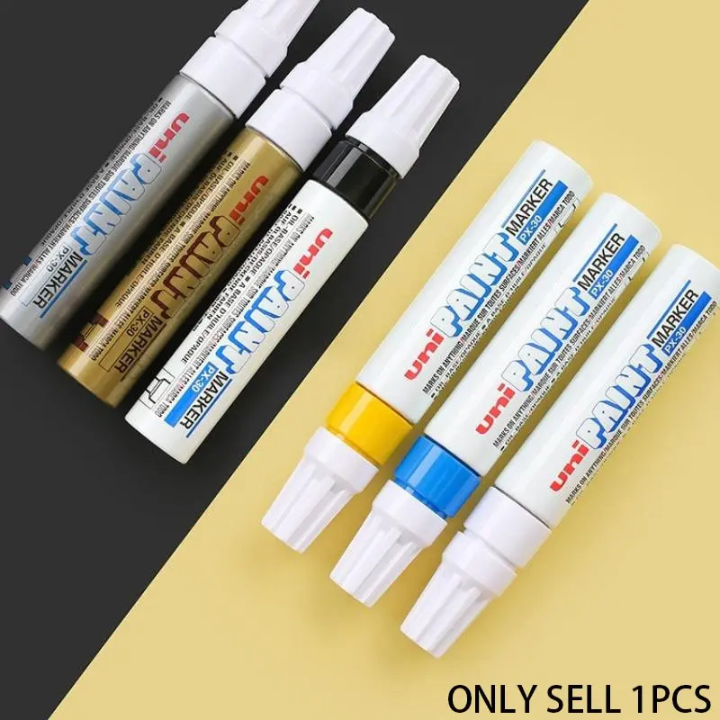 Uni Paint Pen Px-30, Rough Square Head Tip Sign in Pen, Durable, Versatile Use, Fade Resistant & Permanent Markings, Ideal for Car Repair, Graffiti Art & Surface, Sizes 4.0-8.5mm Ink, 1pcs