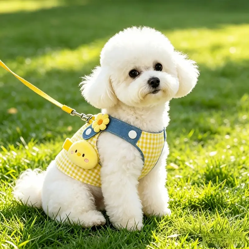 2-In-1 Dog Leash And Anti Pull Chest Strap, Adjustable, Suitable For Small And Medium-Sized Dogs, Designed Specifically For Bichon, Yorkshire, And Chihuahua, Machine Washable Outdoor Dog Walking Equipment