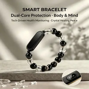 Smart Bracelet with Heart Rate, Blood Oxygen & Sleep Monitor, Vintage Stylish Couple Bangle Gift