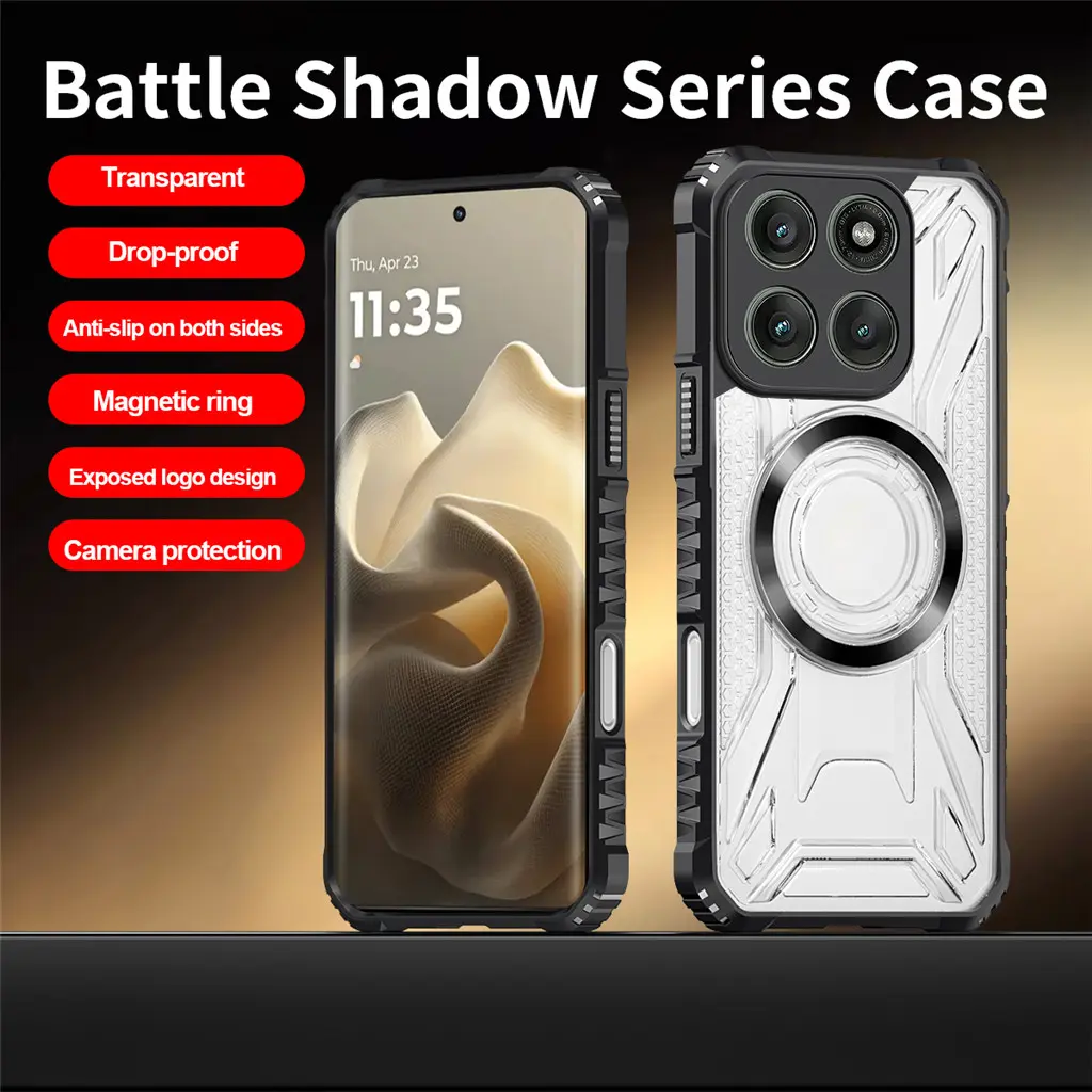1PCS Magnetic Bumper For Magsafe Phone Case For Motorola Moto Edge 70 Pro 60 Fusion 50 Neo G86 G06 Transparent Anti Drop Cover