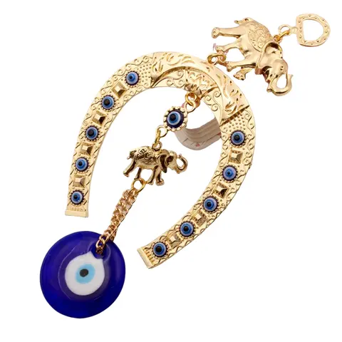 Elephant & Eye Design Hanging Decor, 1 Count Creative Wall Hanging Ornament, Wall Hanging Decor for Home Living Room Bedroom, Golden Hangable Decoration, Boho Decoration, Wall Art Hanging, Wall Decoration Pendant, Decoration Items